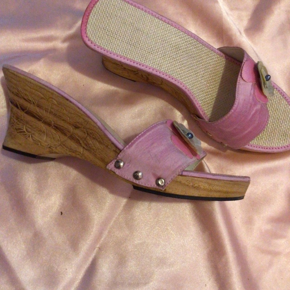 Wooden Vintage y2k Clogs - Picture 3 of 4